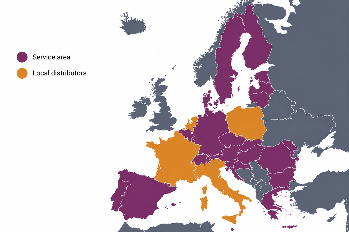 BIOTREX service area in Europe